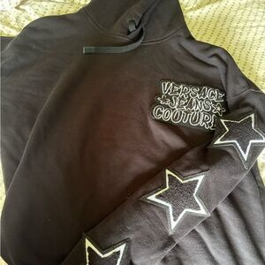 Versace Jeans Couture Black Knit Hoodie